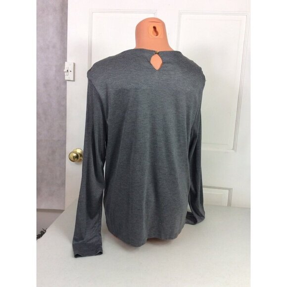 H&M Silver Blouse Top Womens Large - Picture 3 of 6